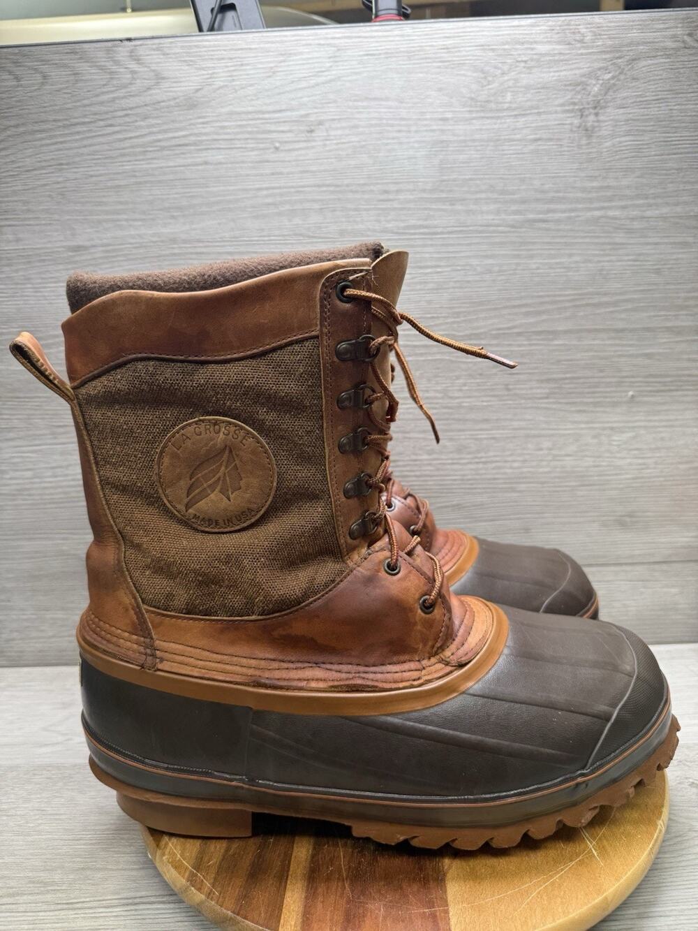 Lacrosse Ice King 400G Pac Boots Brown 10" High Men's Winter Boots 600014 Men 12